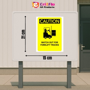 Indicator Sign caution watch out for forklift trucks, Sticker autocolant - Img 2