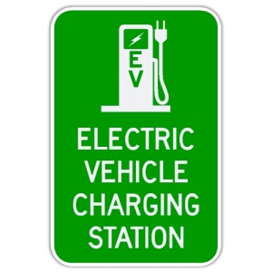 Indicator Sign electric vehicle charging station, Sticker autocolant