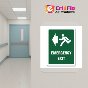 Indicator SIGN EMERGENCY EXIT LEFT, Sticker autocolant - Img 5