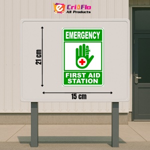 Indicator Sign emergency first aid station, Sticker autocolant - Img 2