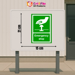 Indicator Sign emergency stop, Sticker autocolant - Img 2
