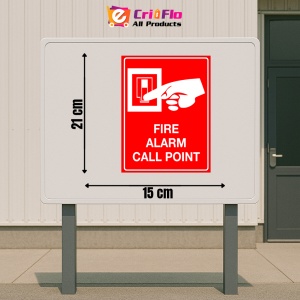 Indicator Sign fire alarm call point, Sticker autocolant - Img 2