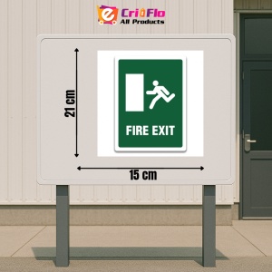 Indicator SIGN FIRE EXIT DOOR LEFT, Sticker autocolant - Img 2