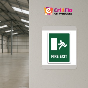 Indicator SIGN FIRE EXIT DOOR LEFT, Sticker autocolant - Img 4