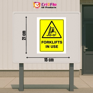 Indicator Sign forklifts in use, Sticker autocolant - Img 2