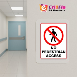 Indicator Sign no pedestrian access, Sticker autocolant - Img 5