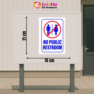Indicator Sign no public restroom, Sticker autocolant - Img 2