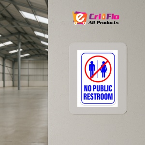 Indicator Sign no public restroom, Sticker autocolant - Img 4