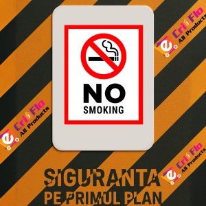 Indicator Sign no smoking, Sticker autocolant - Img 3