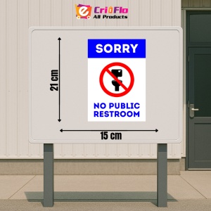Indicator Sign sorry no public restroom, Sticker autocolant - Img 2