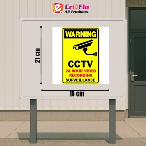 Indicator Sign warning cctv 24 hour video recording surveillance, Sticker autocolant - Img 2