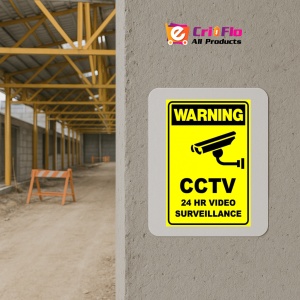 Indicator Sign warning cctv 24 hour video surveillance, Sticker autocolant - Img 5