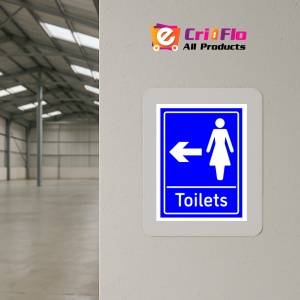 Indicator Sign Women's Toilets Arrow Left, Sticker autocolant - Img 4