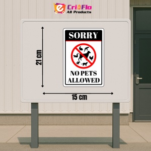 Indicator Sorry No Pets Sign, Sticker autocolant - Img 2