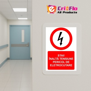 Indicator Stai inalta tensiune pericol de electrocutare indicator de interzicere, Sticker autocolant - Img 5