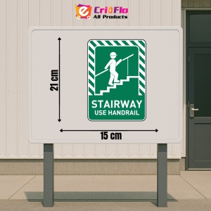 Indicator Stairway Use Handrail Sign, Sticker autocolant - Img 2