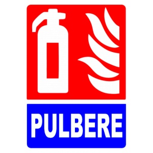 Indicator Stingator cu pulbere, Sticker autocolant