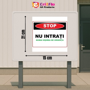 Indicator Stop nu intrati nu iesirea de urgenta, Sticker autocolant - Img 2