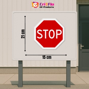 Indicator Stop Oprire inainte de drumul prioritar, Sticker autocolant - Img 2