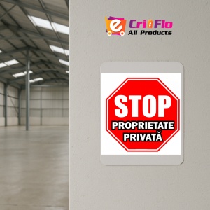 Indicator Stop proprietate privata v1, Sticker autocolant - Img 4