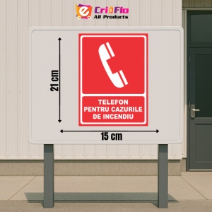 Indicator Telefon pentru cazurile de incendiu, Sticker autocolant - Img 2