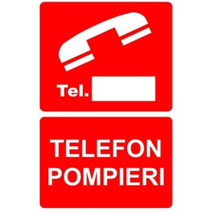 Indicator Telefon pompieri PSI autoadeziv sticker autocolantSticker autocolant