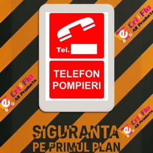 Indicator Telefon pompieri PSI autoadeziv sticker autocolantSticker autocolant - Img 3