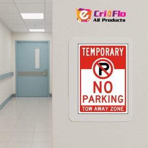 Indicator Temporary No Parking Tow Away Zone Sign, Sticker autocolant - Img 5