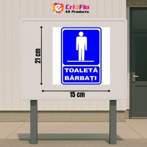 Indicator Toaleta barbati, Sticker autocolant - Img 2