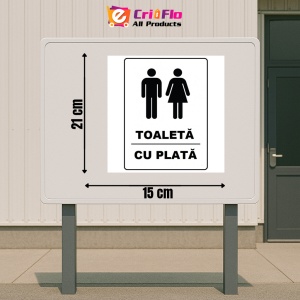 Indicator Toaleta cu plata, Sticker autocolant - Img 2