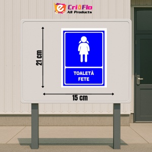 Indicator Toaleta fete, Sticker autocolant - Img 2
