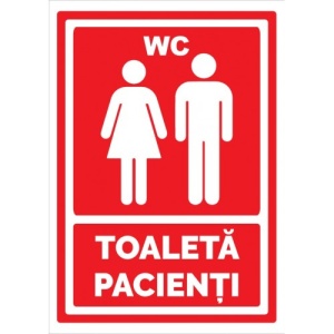 Indicator Toaleta pentru pacienti, Sticker autocolant