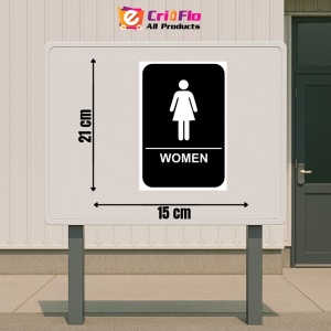 Indicator Toilets women sign, Sticker autocolant - Img 2