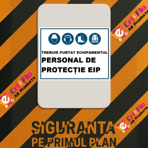 Indicator Trebuie purtat echipamentul personal de protectie EIP, Sticker autocolant - Img 3