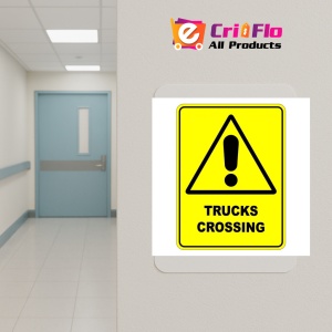 Indicator Trucks Crossing Safety Sign, Sticker autocolant - Img 5