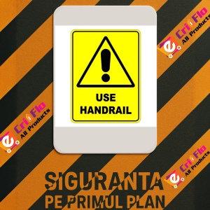 Indicator Use Handrail Sign, Sticker autocolant - Img 3
