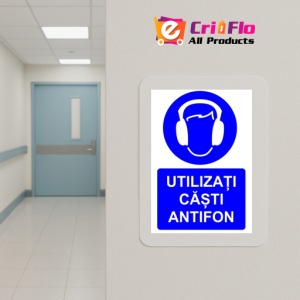 Indicator Utilizati casti antifon indicator de obligativitate, Sticker autocolant - Img 5