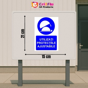 Indicator Utilizati protectiile ajustabile indicator de obligativitate, Sticker autocolant - Img 2