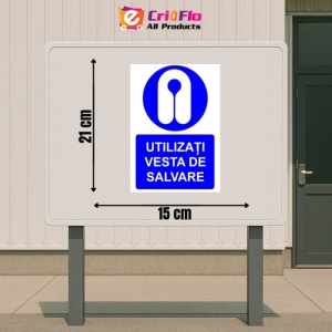 Indicator Utilizati vesta de salvare indicator de obligativitate, Sticker autocolant - Img 2