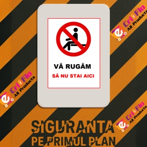 Indicator Va rugam sa nu stai aici, Sticker autocolant - Img 3