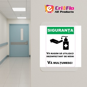 Indicator Va rugam sa utilizati dezinfectant, Sticker autocolant - Img 5