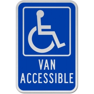 Indicator Van Accessible Parking Sign, Sticker autocolant