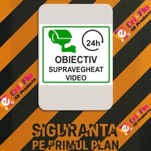Indicator Verde obiectiv supravegheat video, Sticker autocolant - Img 3