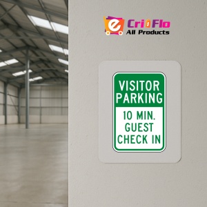Indicator Visitor Parking 10 Min Guest Check In Sign, Sticker autocolant - Img 4