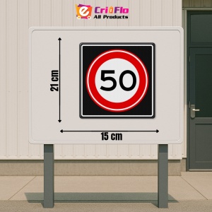 Indicator Viteza maxima 50 km v1, Sticker autocolant - Img 2