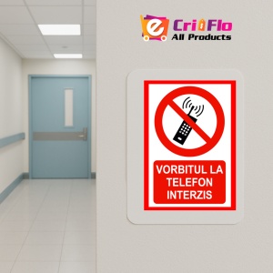 Indicator Vorbitul la telefon interzis, Sticker autocolant - Img 5