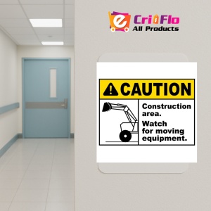 Indicator Watch For Moving Equipment Sign, Sticker autocolant - Img 5