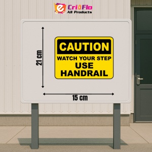 Indicator Watch Your Step Use Handrail Sign, Sticker autocolant - Img 2