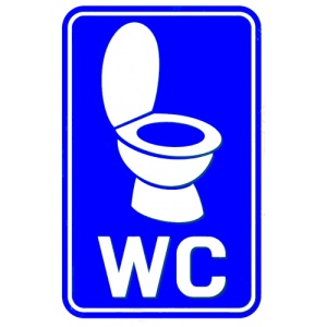Indicator Wc sign wc, Sticker autocolant
