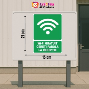 Indicator Wifi gratuit cereti parola la receptie, Sticker autocolant - Img 2